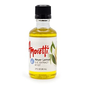 Amoretti - Meyer Lemon Extract Oil Soluble 2 oz - Highly Concentrated & Perfect For Pastry or Savory applications, Preservative Free, Vegan, Kosher Pareve, TTB Approved, Non-GMO