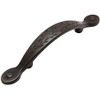 Cosmas 465ORB Oil Rubbed Bronze Leaf Design Cabinet Hardware Handle Pull - 3" Inch (76mm) Hole Centers, 5-3/4" Overall Length