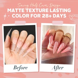 UNA GELLA UNA GELLA Stiletto Gel Nail x Tips 504pcs Long Stiletto Almond Clear Curved Nails Tips Half Cover False Fake Nails for DIY Press On Nails Extension Art Salon 12 Sizes