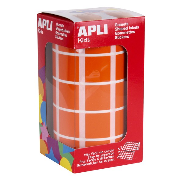 APLI Kids Gomets Roll Square 20 mm Orange