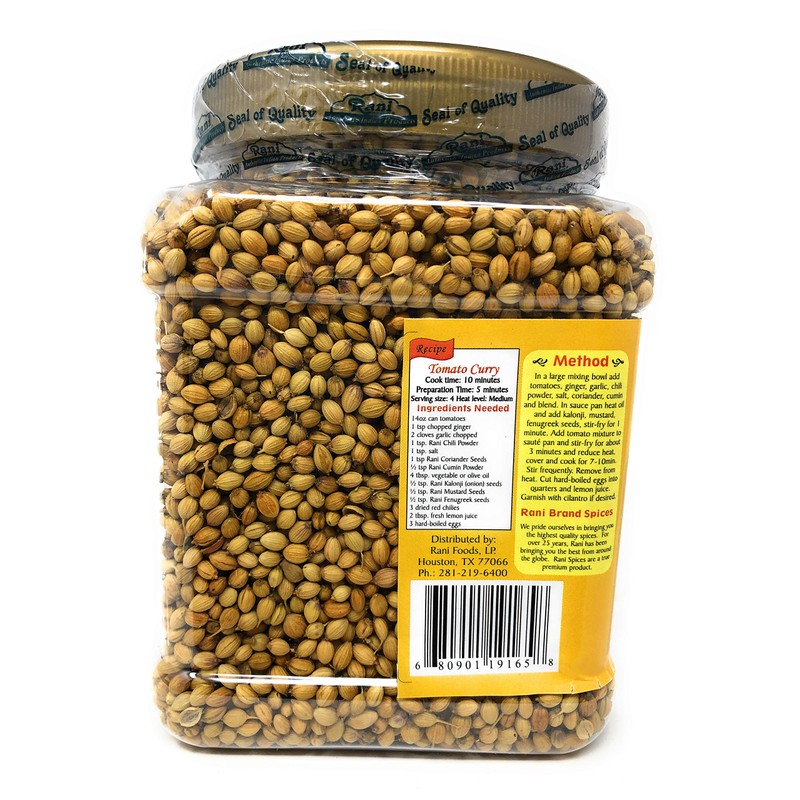 Rani Coriander (Dhania) Seeds Whole, Indian Spice 8oz (227g) PET