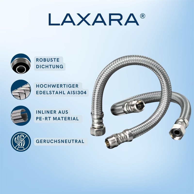 DVGW Tested Flex Hose 3/8 and 1/2 Inch Including Seals