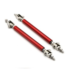 Riloer 2 Pack Universal Adjustable Front/Rear Bumper Support Poles Telescopic Fixed Pole 100mm - Red