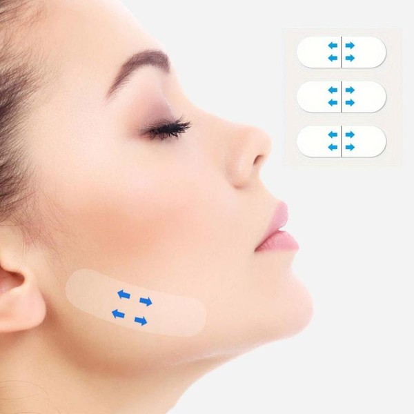 Invisible Face Lifting Tape, 80pcs/set Waterproof Elastic Face Lifting Tape,