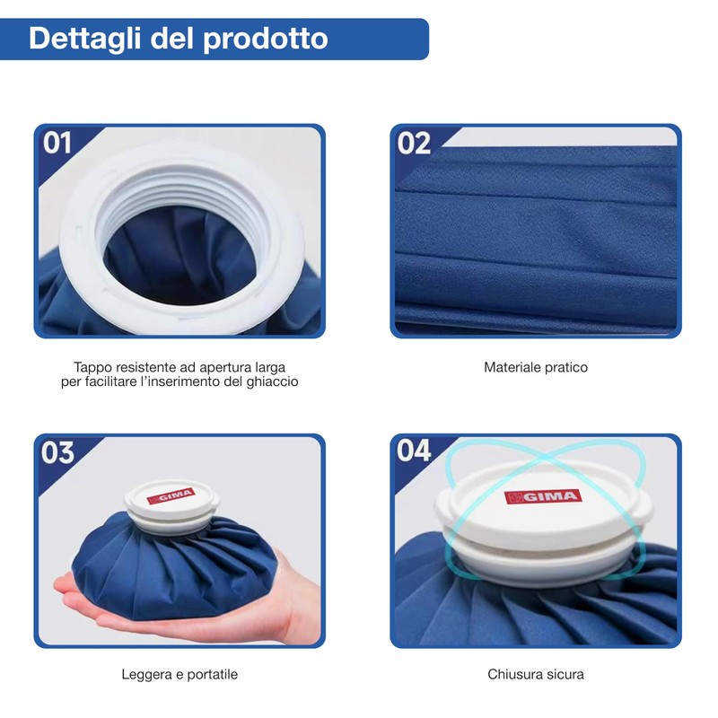GIMA - Borsa del ghiaccio dal diametro di 28 c