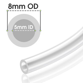 TAILONZ PNEUMATIC Clear 8 mm or 5/16 OD 5 mm ID Polyurethane PU Air Hose Pipe Set 10 Metres 32.8 ft