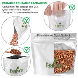 Tealyra - Pomegranate Raspberry - Fruity Herabl Loose Leaf Tea - Vitamins and Antioxidants Rich - Hot and Iced Tea - All Natural - Caffeine-Free - 112g (4-ounce)