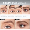 2 in 1 Eyebrow Pencil Dual-Ended,3D Microblading Waterproof Eyebrow Pen,4-Tipped
