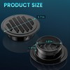 HG Power 4 Inch Black Soffit Vents, Stainless Steel Air