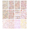 12pcs Holographic Autumn Nail Stickers 3D Laser Fall Fruits Pumpkin