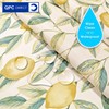 QPC Direct Leafy Lemons PVC Oilcloth Table Cover Vinyl Tablecloth
