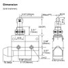 BAOMAIN Limit Switch TZ-7311, Panel Mount Roller Plunger Actuator, 1NO+1NC