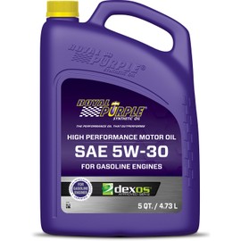 Royal Purple 51530 High Performance 5W-30 Synthetic Oil, 5 Quart Bottle