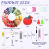 Swpeet 212Pcs Embroidery Kit, Stitch Kits Include 100 Colors Threads,