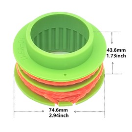QUASION AS1300 Weed Eater String Trimmer Spool for EGO 15-Inch ST1500 ST1500-S,Weed Wacker String Trimmer Line 0.095" 15Ft,Pre-Wound Auto Feed Dual Twist Line,4 Pack