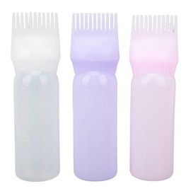 Botella Aplicadora de Races, 3 Piezas, Botella Aplicadora de Tinte para el Cabello, Saln en Casa, Peine de Races, Aplicador de Aceite para el Cabello 