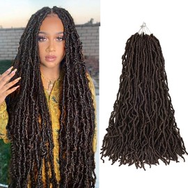 Niseyo New Faux Locs 30 Inch Crochet Hair 6 Packs Long Pre-looped Soft Locs Crochet Braids (30 Inch, 4#)