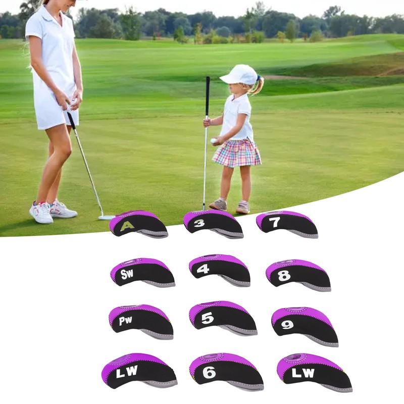 12PCS Golf Club Head Covers Neoprene Scratch Proof Golf Club