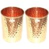 Indian Drinking Cups Pure Copper Hammered Tumbler Drinkware Accessory, Set