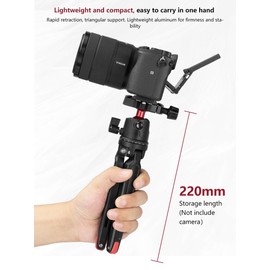 REFLEX CAMERA Premium Quality Desktop Tripod With 360° Ball Head – Aluminium Build, 5kg Load Capacity, Quick Release Plate, Bubble Level, Compact Mini Tripod Stand For Cameras & Phones