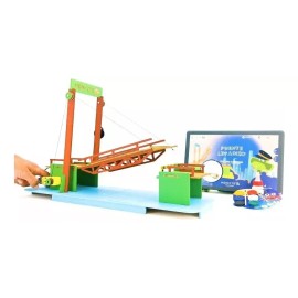 Monkits Education Puente Levadizo Electrónico, Armar Juguete Didáctico Mecánic