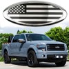 7 Inch Front Grille Rear Tailgate American Flag Emblem Compatible