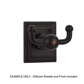 Emtek Traditional Brass Double Hook with Matching Finish Rosette - Choice of 9 Finishes - 260920US7 - Small Regular (20) - French Antique (US7)