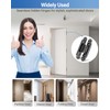 Upgraded Invisible Door Hinges (2 pcs) -6 Inch Black Hidden
