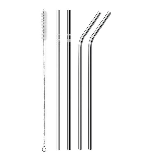ZOHO Reusable Premium 8.5" Stainless Steel Straws – Set of