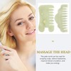 Healifty Jade Stone Massage Comb 2 Pieces - Guasha Scalp