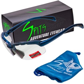 Spits Eyewear Top Or Bottom Bifocal Safety Glasses (Frame Color: Blue, Magnifier: 1.50 TOP Clear)