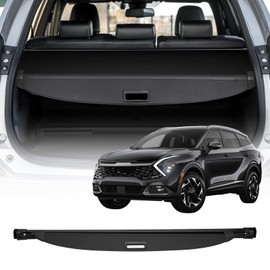 VEVOR Cargo Cover for Kia Sportage 5-Seater 2025 2024 2023 Accessories, Leather Texture Retractable Trunk Cover, Anti-Peeping Luggage Privacy Shield, Easy Installation Security Shade