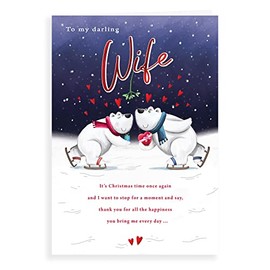 Character Christmas Card Wife - 9 x 6 inches - Piccadilly Greetings