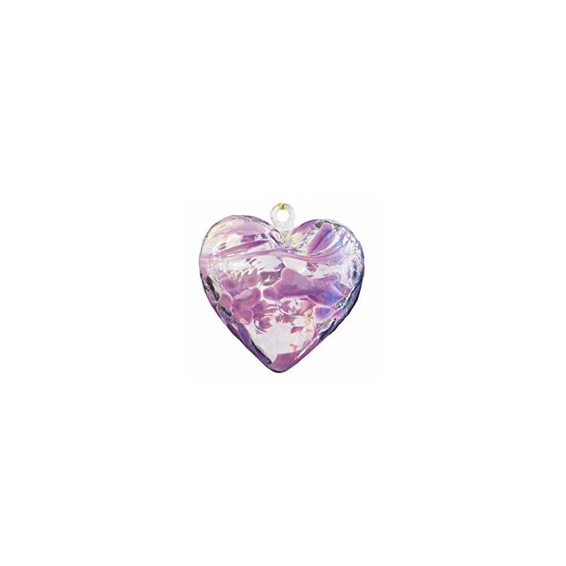 February Birthstone Glass Heart - Amethyst