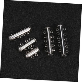 TEHAUX 5pcs Silver Plated Multi Strand Magnetic Clasps for Jewelry Making Versatile Slide Connectors for Necklaces and Bracelets for Craft Projects