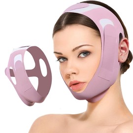 XBFOCNH Reusable Chin Strap, V-shaped Chin Face Tightening Band, Face Lifting Mask for Women, Suitable for All Face Shapes, Purple