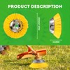 LADAMI 8''Strimmer Head,Nylon Grass Strimmer Cutter Head,Universal Strimmer Wire Brush