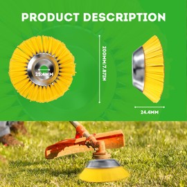 LADAMI 8''Strimmer Head,Nylon Grass Strimmer Cutter Head,Universal Strimmer Wire Brush Head Attachment Replacement