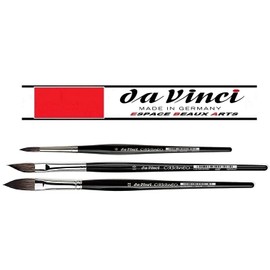 da Vinci Casaneo Series 5598 Watercolour Brush No. 6 Series 898 NO°12 Series 5597 NO°10 Set of 3 Made in Germany