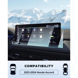 For 2024 Accord Hybrid Screen Protector - 2023 2024 Accord Hybrid Accessories（Sport/EX-L/Sport-L/Touring) 9H Tempered Glass 12.3 Inch Navigation Touchscreen Anti-Scratch Fingerprints High Sensitivity
