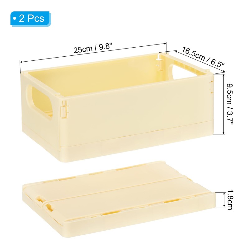 PATIKIL Collapsible Basket, 2 Pcs 9.8 x 6.5 x 3.7