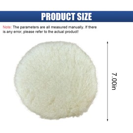 GAOLAOSY 6PCS 7 Inch Wool Car Buffing Pads, Lamb Fleece Polishing Pad Buffer Polisher Bonnets, Drawstring Design Drill Buffer Polisher Attachment for Car Detailing, Glass, Furniture