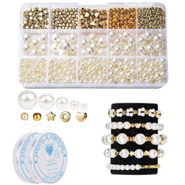 MisFun 720 Pieces Beads for Bracelets, Beads for Threading, DIY Bracelets, Bead Set, Bracelet Set, Beads for Bracelets, Bead Bracelet, for DIY Bracelet Jewellery Making