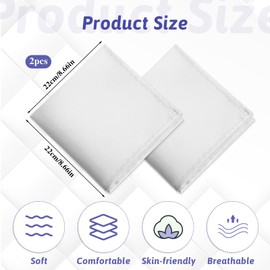 Molain 2Pcs Men's Pocket Square Satin Pocket Square for Men Solid Color Handkerchief Suit Pocket Squares Classic Pure Silk Hankies(White)