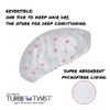 Turbie Twist Reversible Cotton Lined Shower Cap (2-PACK) (Pink and