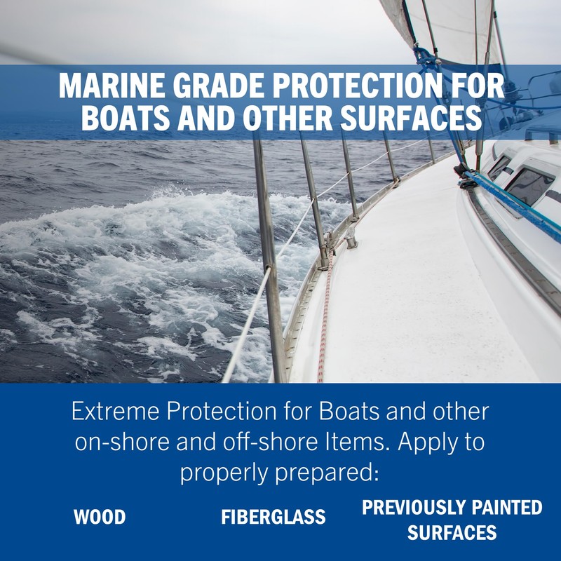 Rust-Oleum 396967​ Marine Flat Boat Bottom Antifouling Paint, Quart, Black