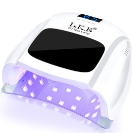 Cordless UV Nail Lamp, 80W Rechargeable UV Light for Gel Nails with Metallic Reflector Metal Base, Professional LED Nail Dryer Nail Tech Supplies Fast Curing Lamp for Salon or Home (Large)