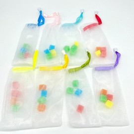[JHQR0104_4B]스펀치 거품 세안망 비누거품망 랜덤색상 Spongy Foam Cleansing Net Soap Bubble Net Random Colors