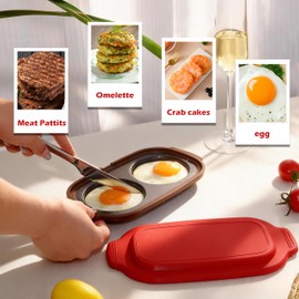 Microwave Egg Cooker, Microwave Egg Poacher | Cooker & Fryer for Breakfast Sandwiches | Maker for 2 Eggs | Dishwasher-Safe & BPA-free, Save Time,Portable for Home,Travel,Gifts