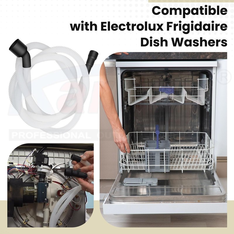807117001 Dishwasher Drain Hose Compatible with Frigidaire & Electrolux Dishwashers,